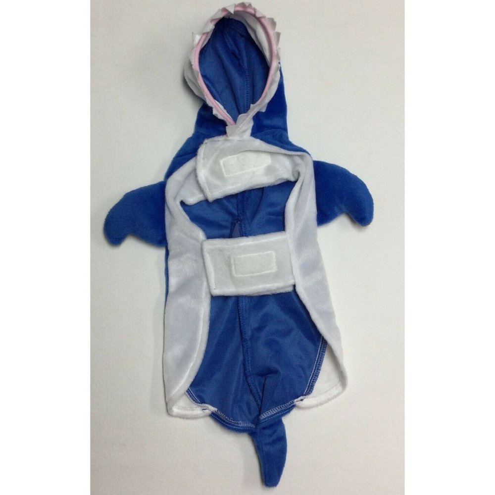 Pet Halloween Shark Dog Costume Blue White Size M